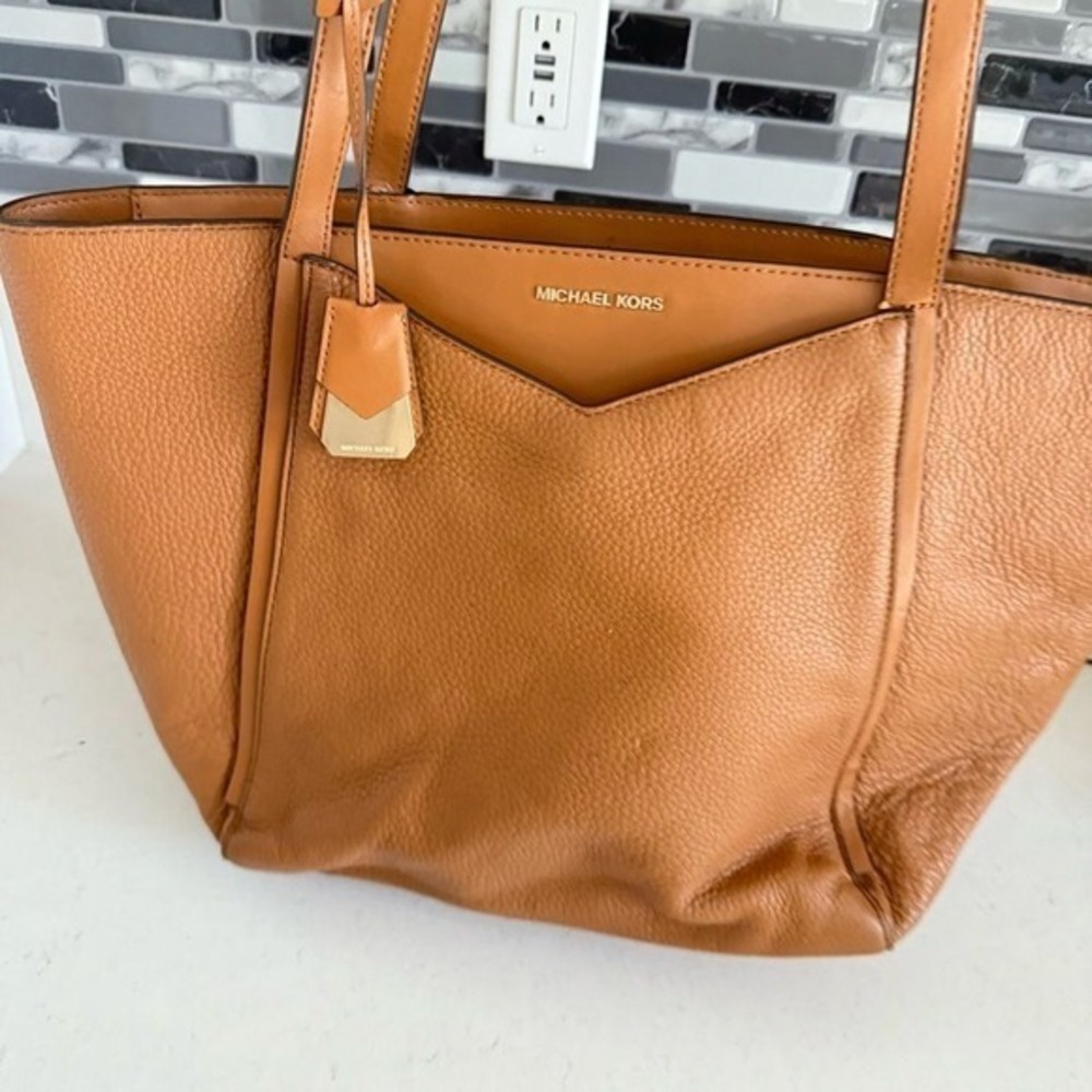 Michael Kors Caramel Leather Tote - Picture 5 of 16